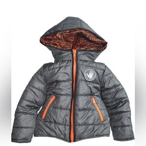 Toddler Body Glove Gray and Orange puffer Jacket Size 2T